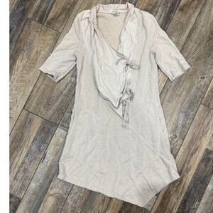 Prairie Underground Beige Knit Cardigan Dress with Tie Front XS